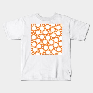 Polka Dots in Orange & White Kids T-Shirt
